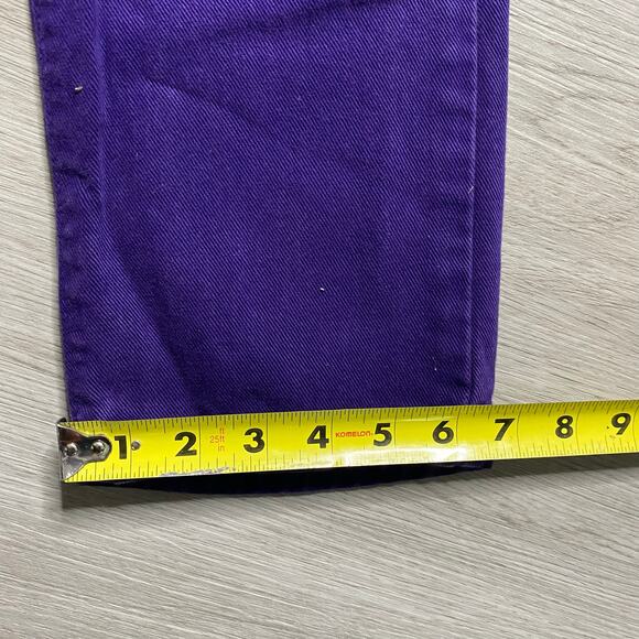 90s Calvin Klein Straight Leg Purple Jeans Size 5 Small - Picture 8 of 9